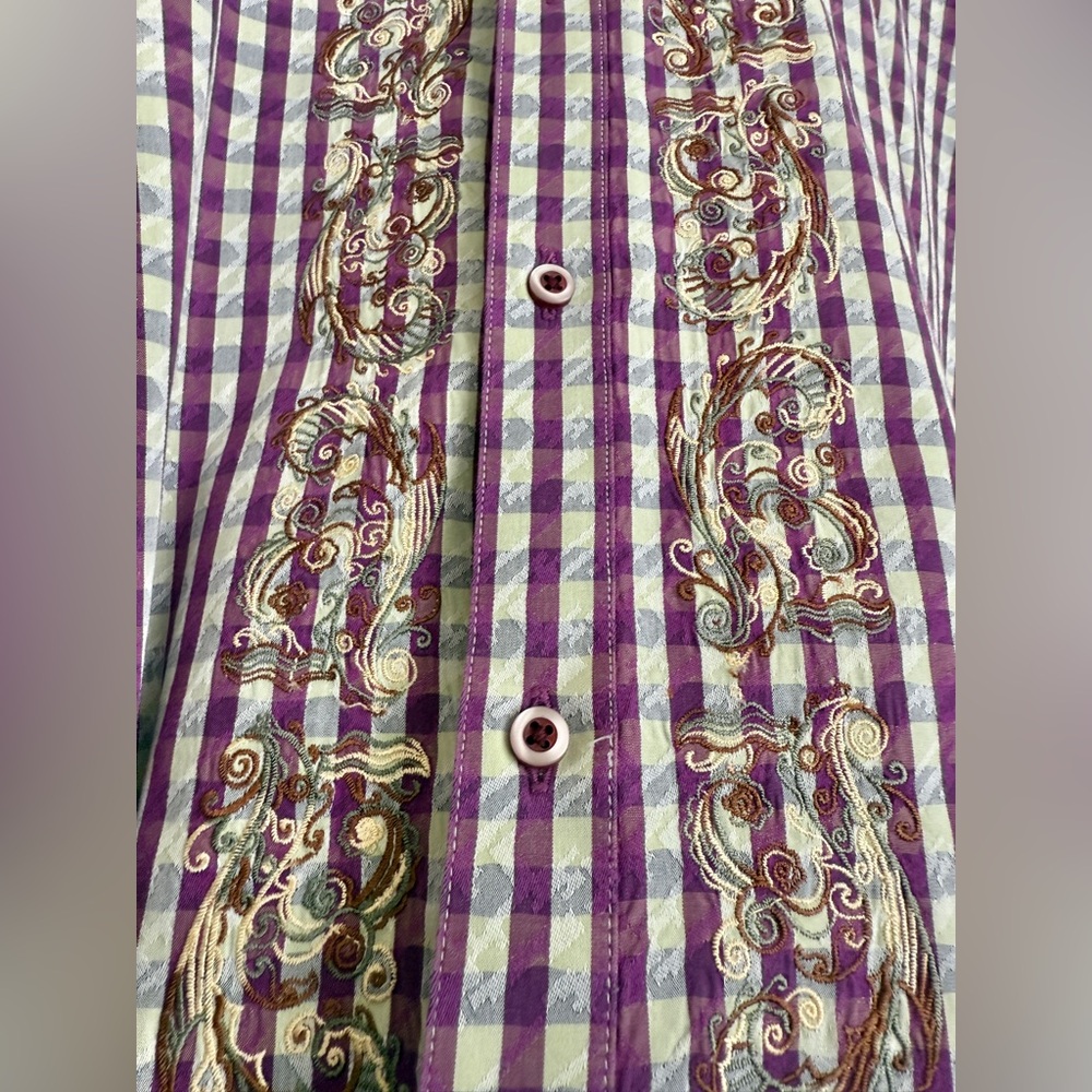 Robert Graham Plaid Shirt w/Embroidery Detail - Picture 4 of 5